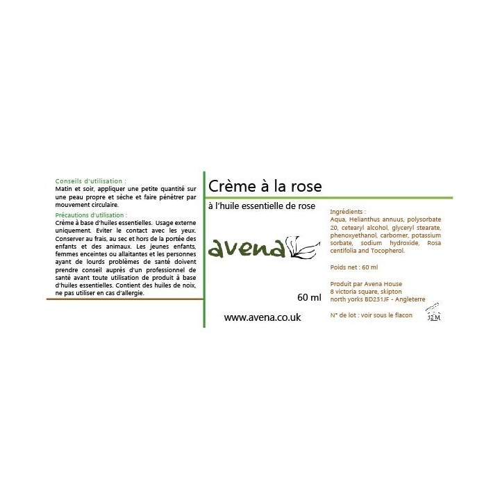 Rose moisturising skin cream