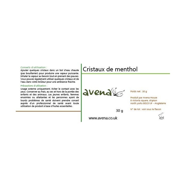 Cristaux de menthol