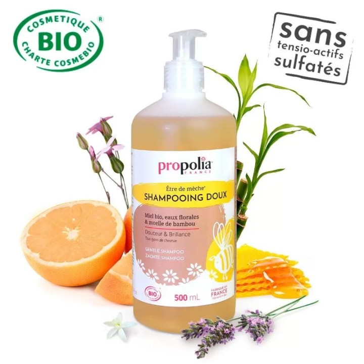 Shampooing doux bio miel et bambou pour toute la famille
