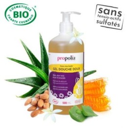 Sanftes Bio-Duschgel mit Honig, Aloe Vera und Mandelmilch für die ganze Familie