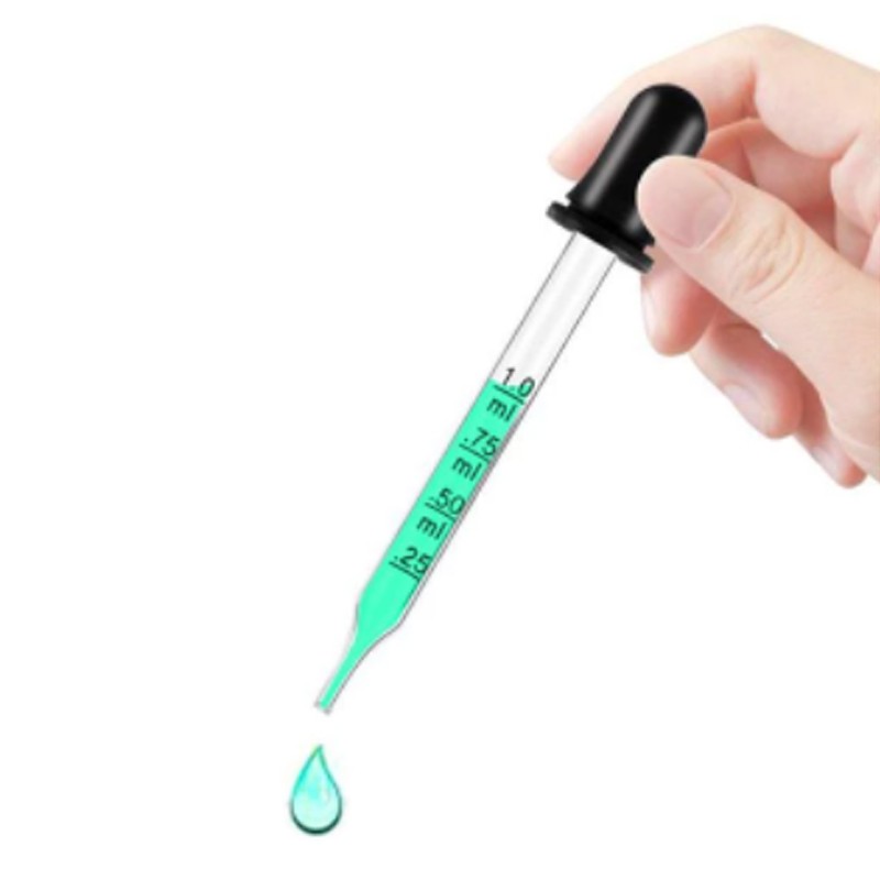 Pipette compte-goutte en verre