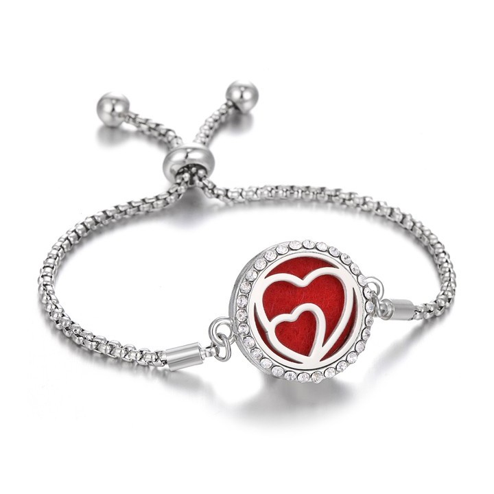 Aromatherapie-Armband: Medaillon und Stempel für ätherische Öle