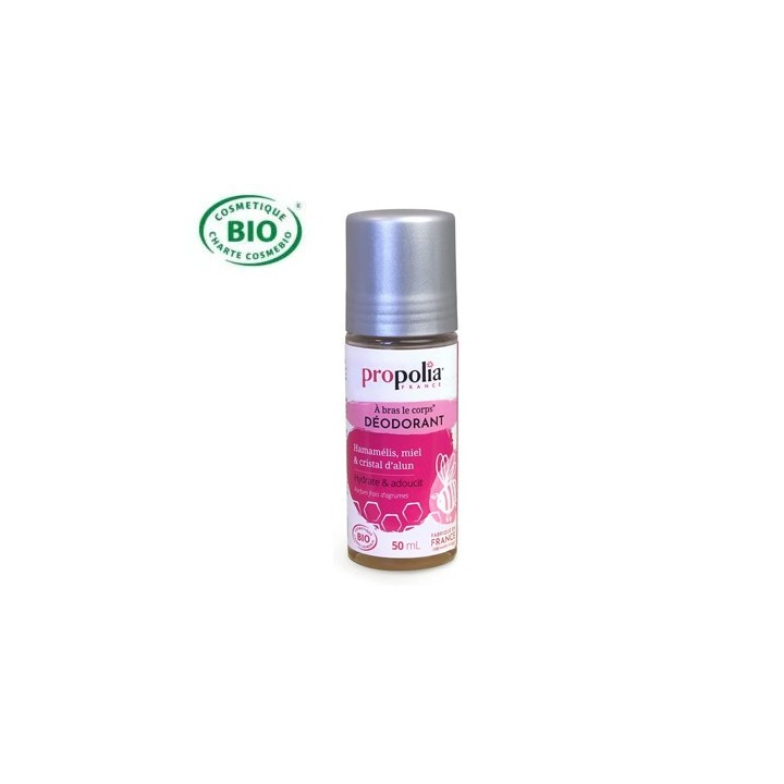 Déodorant Bio Miel, Hamamélis et Cristal d'alun