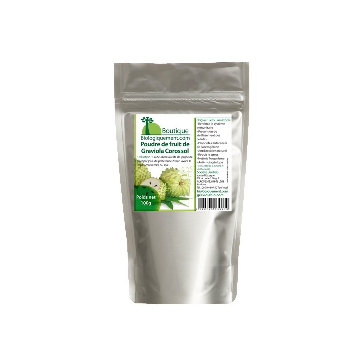Graviola - Soursop fruit powder, rich in vitamins, minerals