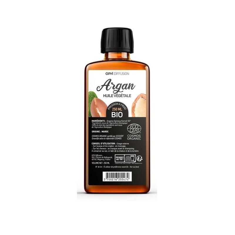 Huile d'argan cheveux, 100% naturelle