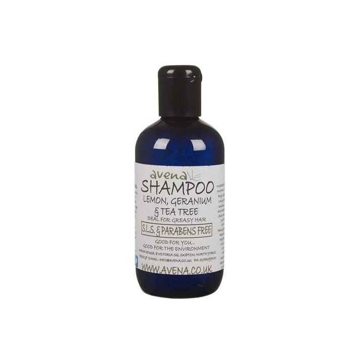 Gentle shampoo with lemon, geranium and tea tree essential oils