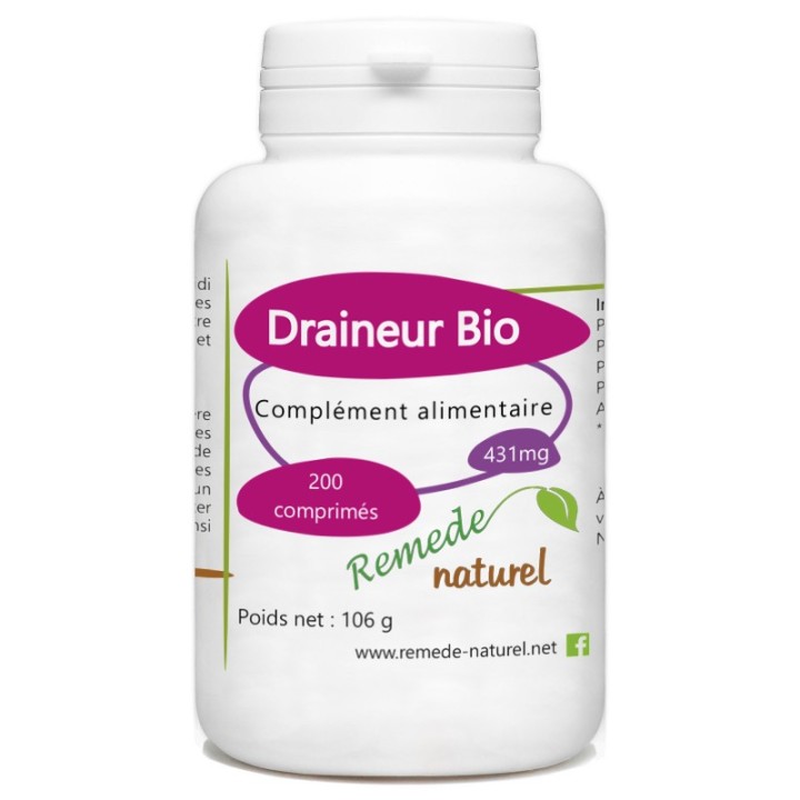 Organic draining plant mix in 200 tablets