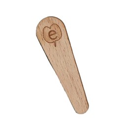 Small reusable wooden spatula