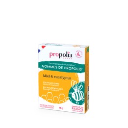 Propolia : Gomme de propolis, miel et huile essentielle d'eucalyptus