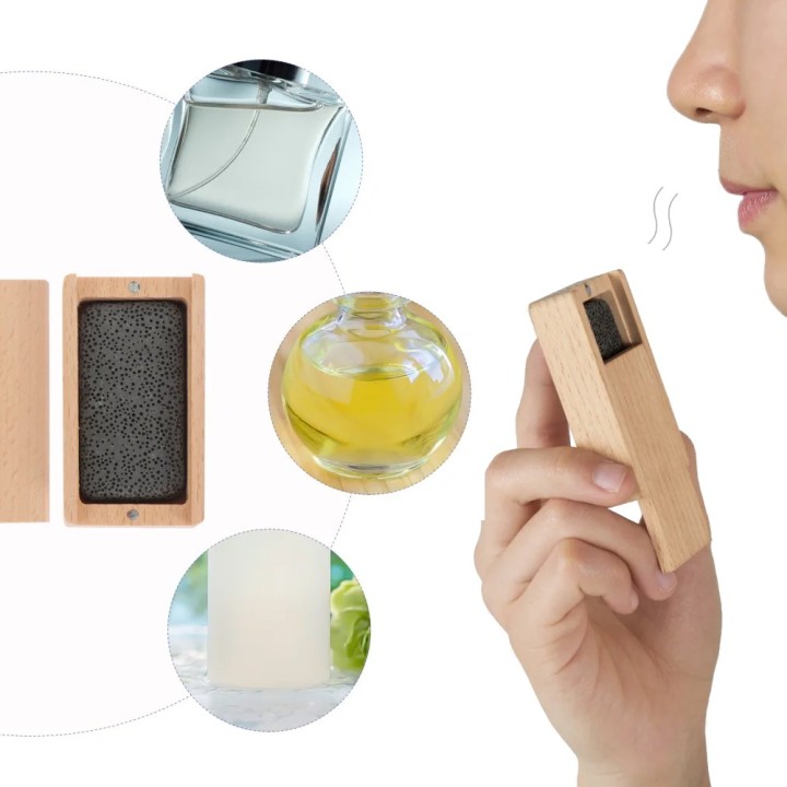 Aromatherapie-Box aus Holz zum Verteilen ätherischer Öle