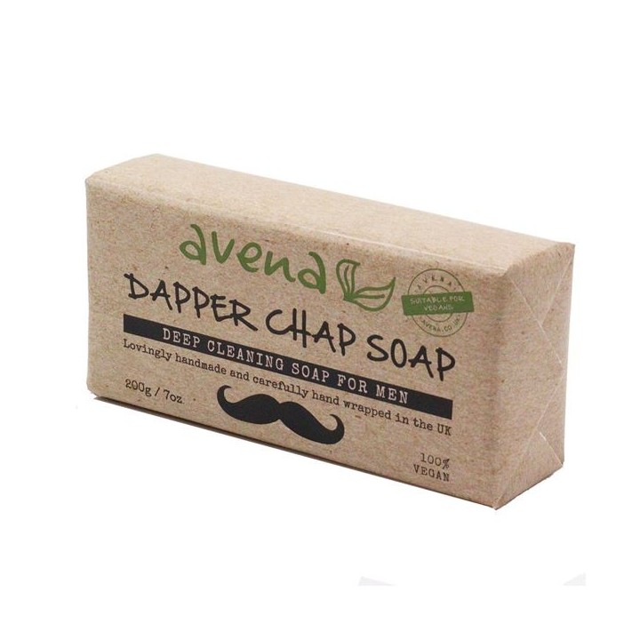 Solid face and beard soap with neem and lemongrass oil