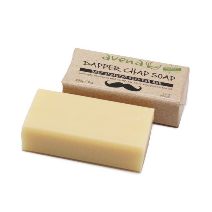 Solid face and beard soap with neem and lemongrass oil