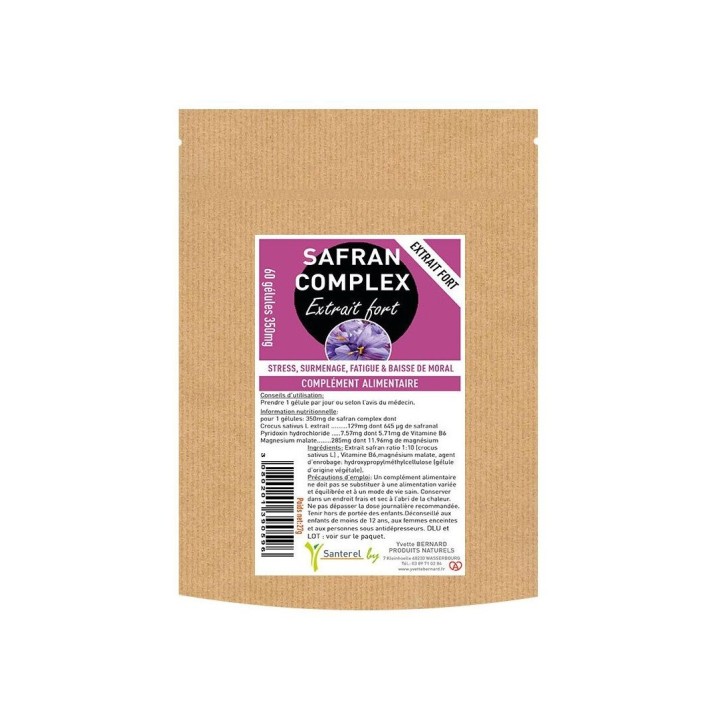 Saffron complex: saffron, vitamin B6 and magnesium