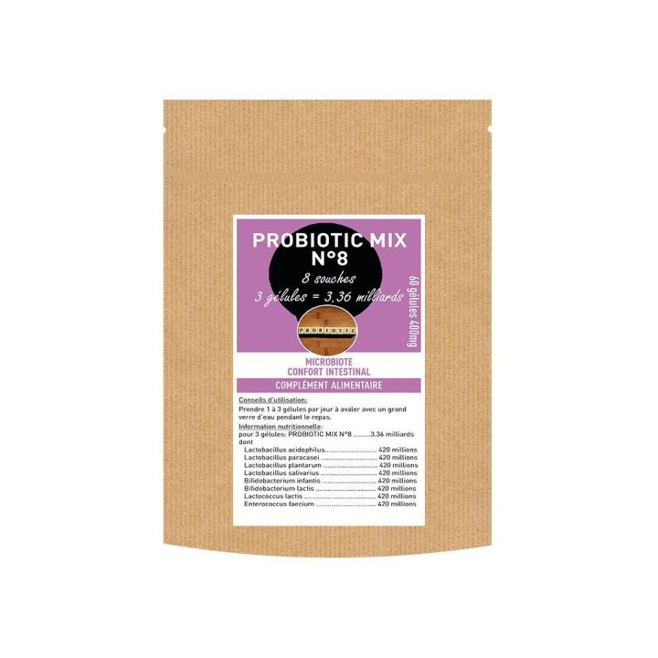 Probiotic Mix n°8 : 8 souches de probiotiques essentiels!