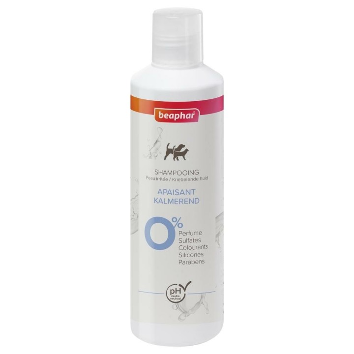 Shampoing apaisant pour les peaux irrités des chiens et chats