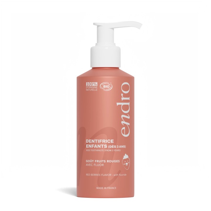 Natural, safe, made in France gel toothpaste in a pump bottle