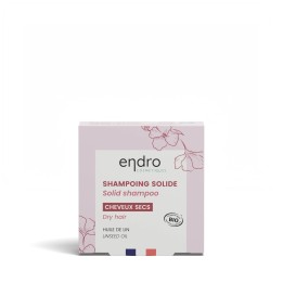 Festes Shampoo mit rosa Tonerde und Leinöl für trockenes Haar