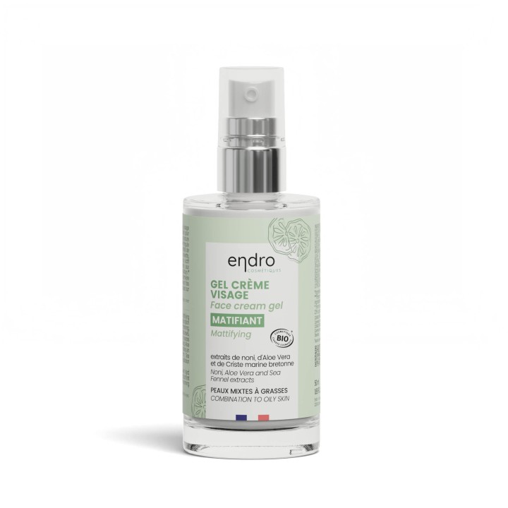 Moisturizing and mattifying gel cream for oily skin