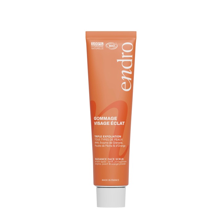 Gommage triple action BIO pour le visage,  coup d’éclat naturel